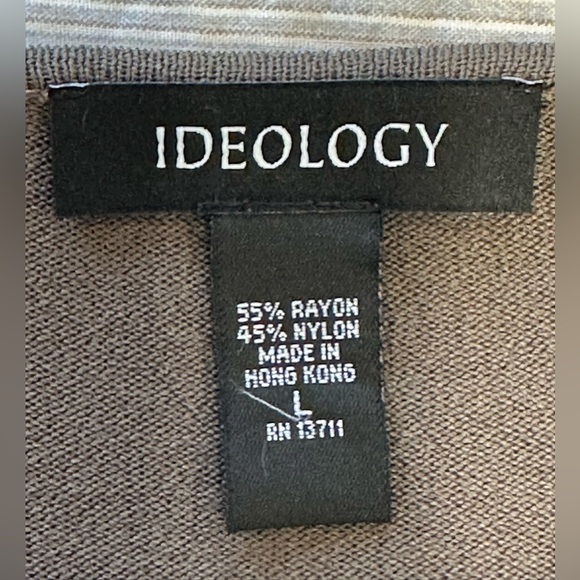 Ideology Long Sleeve Army Green Shirt with Red and Sequence Flower Size L - Picture 4 of 8